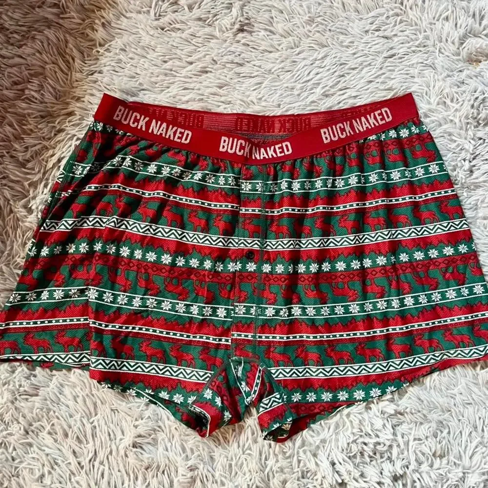 Christmas Sweater Buck Naked Moisture Wicking‎ Men’s Duluth Trading Co boxers